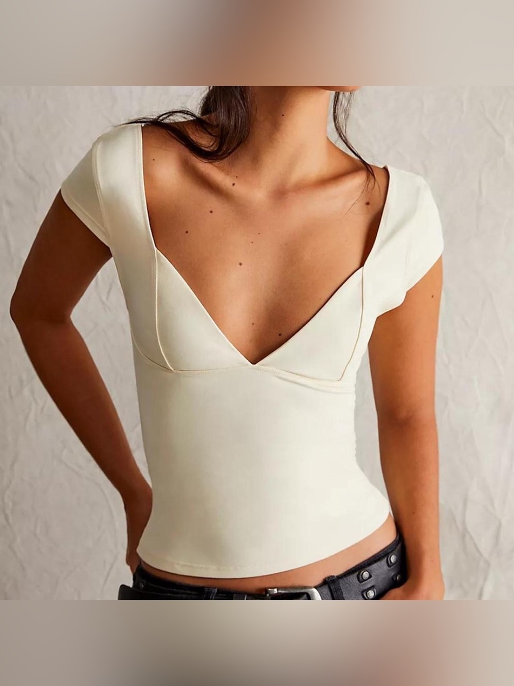 Free People Duo Corset Plunge Cami Top